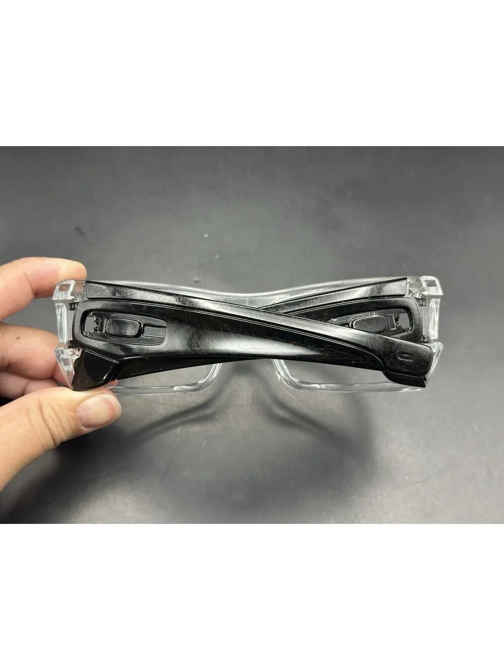 Oakley Batwolf Polished Clear/Black Gold Text Frame